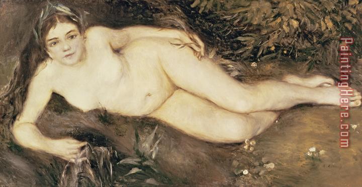 Pierre Auguste Renoir A Nymph by a Stream